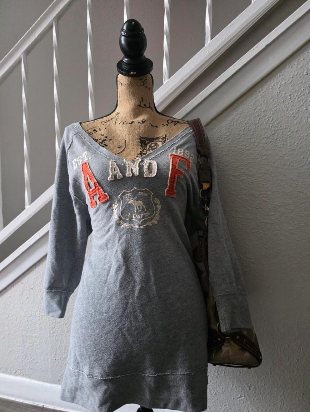 2000s Abercrombie & Fitch sweatshirt dress Y2k Size Medium